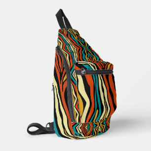 Sac À Bandoulière Couleurs Géométriques Contemporaines Abstraites Te