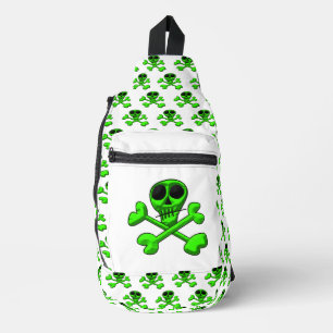 Sac À Bandoulière crâne vert néon