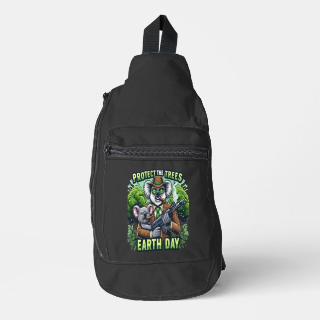 Sac À Bandoulière Curieux Koala Duo : Séance Fumeur (Recto)