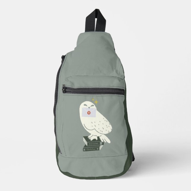 Sac À Bandoulière Dessin fantaisiste d'Hedwig avec lettre (Recto)