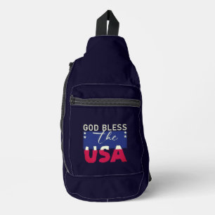Sac À Bandoulière Dieu bénisse les USA Print Cut Sew Bag