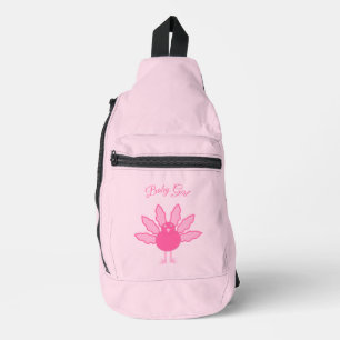 Sac À Bandoulière Dinde de Thanksgiving Pretty Pink Baby Girl person