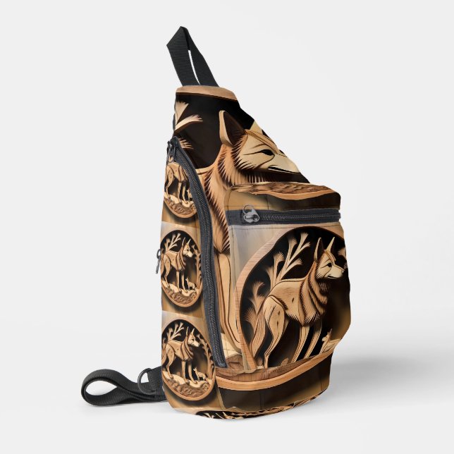 Sac À Bandoulière "Dingo Australien : une empreinte de la nature" (Coin gauche)