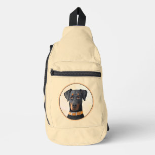 Sac À Bandoulière Doberman Pinscher Peinture Dobie Art Chien Non Déc