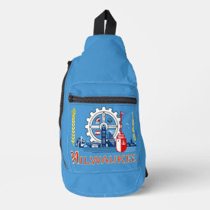Sac À Bandoulière Drapeau de Milwaukee, Wisconsin