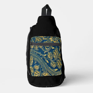 Sac À Bandoulière Élégance Fleur Dorée 