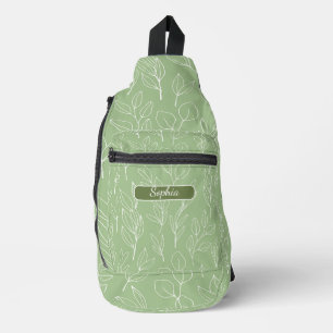 Sac À Bandoulière Elégant Art de forme verte bio pour cadeaux