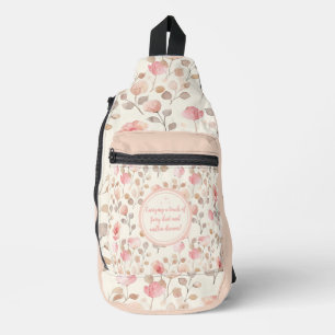 Sac À Bandoulière Élégant Motif à fleurs roses