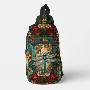 Sac À Bandoulière Élégant Personnaliser Vintage libellule boho chic