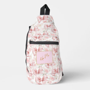 Sac À Bandoulière Elégant Whimsical Personnalisé Coquette Bow