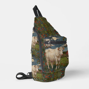 Sac À Bandoulière Élégante ferme de vache chic à la campagne