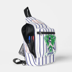 Sac À Bandoulière Étoile de base-ball personnalisée bleu