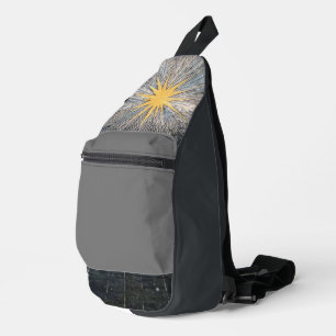 Sac À Bandoulière Explosion Stellaire Jaune Abstraite Mystique Céles