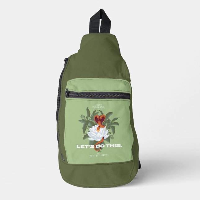 Sac À Bandoulière "Faisons ça" Cobra - Le Lotus Blanc (Recto)