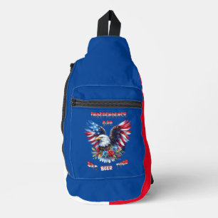 Sac À Bandoulière Fête de l'Indépendance de l'aigle majestueux