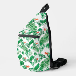 Sac À Bandoulière Feuilles verts tropicaux