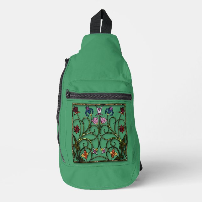 Sac À Bandoulière Filigree de jardin enchantée (Recto)