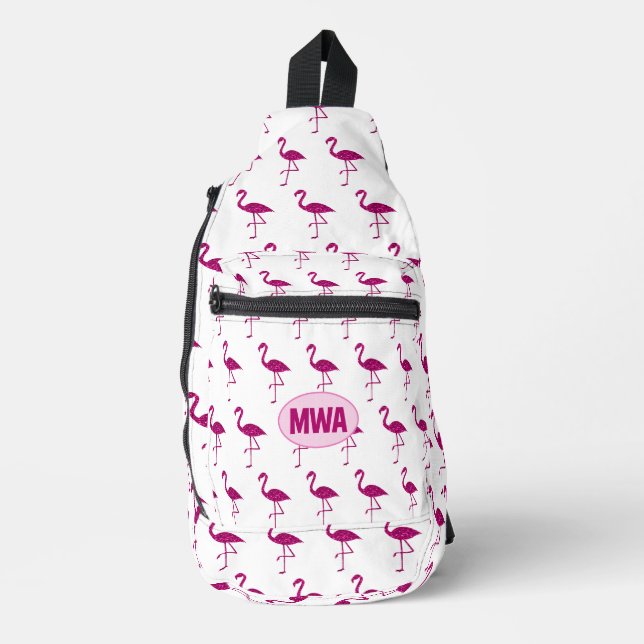 Sac À Bandoulière Flamme rose étincelant flamant brillant Monogram (Recto)