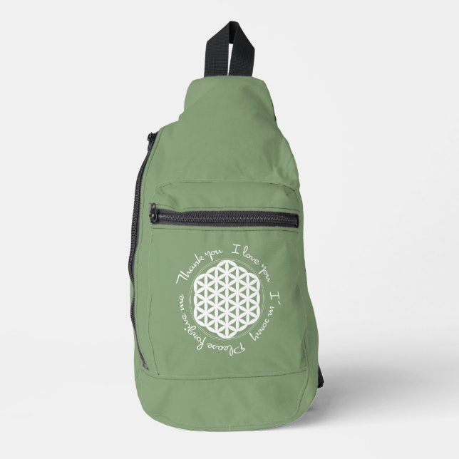 Sac À Bandoulière Fleur de la vie Ho'oponopono (Recto)