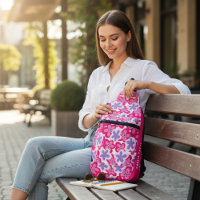 Floral rose tropical moderne Nom personnalisé