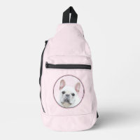 French Bulldog Painting White Cream Pet Dog Art
