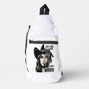 Sac À Bandoulière Fusion majestueuse : Mère qui aime les chevaux