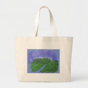 Sac à bandoulière grand format colline et ruisseau