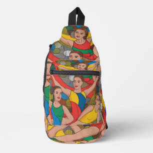Sac À Bandoulière Gymnastique Filles Acro Danseurs motif coloré