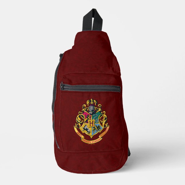 Sac À Bandoulière Harry Potter | Cimier de Poudlard - Couleur complè (Recto)