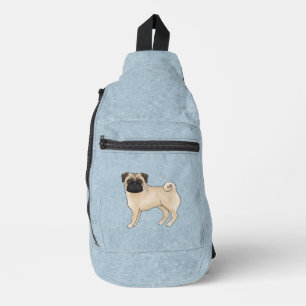 Sac À Bandoulière Illustration de dessin animé de chien Carlin faon