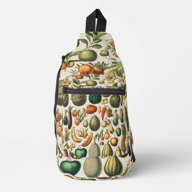 Sac À Bandoulière Illustration scientifique végétale des fruits (Recto)