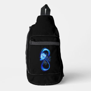 Sac À Bandoulière Infini lumineux avec rose bleue