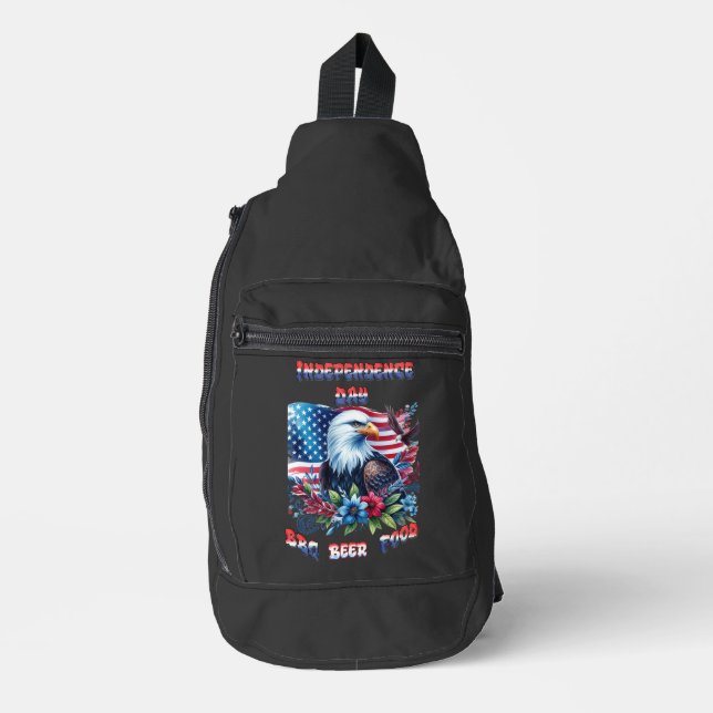 Sac À Bandoulière Jour de l'indépendance de l'aigle royal (Recto)