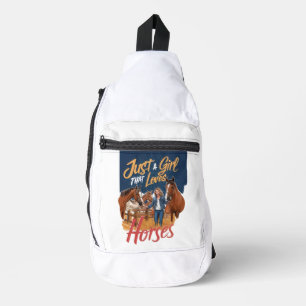 Sac À Bandoulière Juste une fille qui aime les chevaux(1)