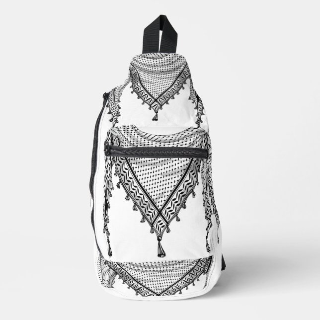 Sac À Bandoulière Keffiyeh Écharpe palestinienne tissu traditionnel (Recto)