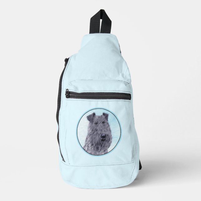 Sac À Bandoulière Kerry Blue Terrier peinture mignonne Chien d'origi (Recto)