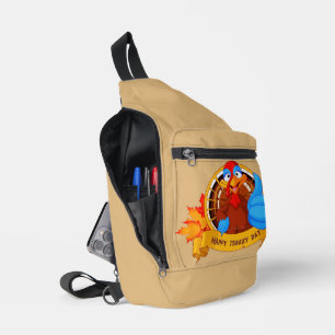 Sac À Bandoulière La conception amusante de Thanksgiving de style de