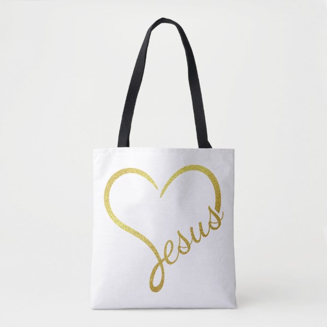 Sac à bandoulière large Jésus aimant (Devant)