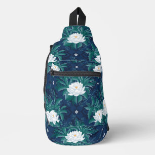 Sac À Bandoulière Le Motif blanc Lotus Midnight Lotus