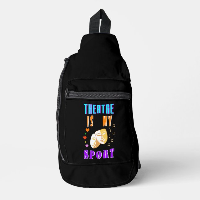 Sac À Bandoulière Le Théâtre Est Mon Acteur Sport Drame (Recto)