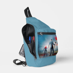 Sac À Bandoulière Les zombies aux yeux lumineux de SlipperyJoe pour