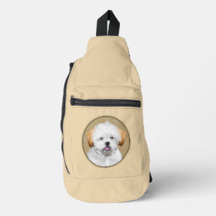Sac À Bandoulière Lhasa Apso Peinture Chiot Mignonne Art Chien Origi