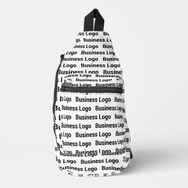 Sac À Bandoulière Logo d'entreprise promotionnel Motif noir blanc (Recto)