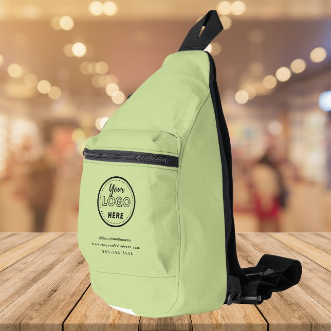 Sac À Bandoulière Logo minimaliste de marque professionnelle Lime ve (Créateur téléchargé)