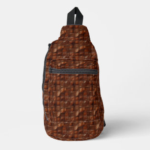 Sac À Bandoulière Look en cuir marron polyvalent