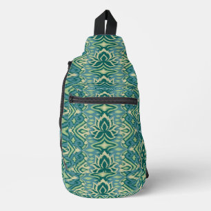 Sac À Bandoulière Lotus Ikat Motif - Le Lotus Blanc