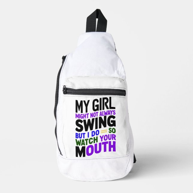 Sac À Bandoulière Ma Fille Ne Chantera Peut-Être Pas Toujours, Mais  (Recto)