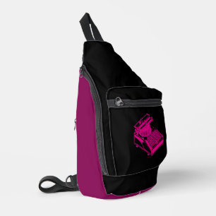 Sac À Bandoulière Machine à écrire Magenta Type Magenta
