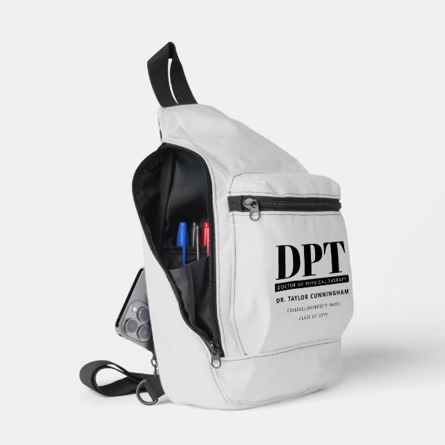 Sac À Bandoulière Médecin DPT moderne personnalisé de thérapie physi (Ouvrir)