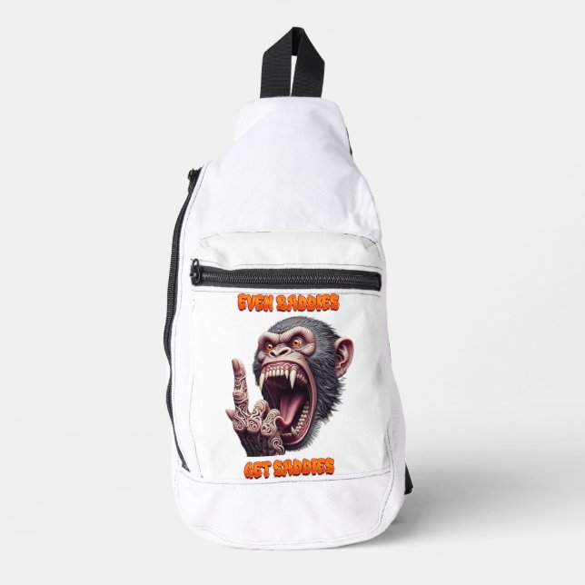 Sac À Bandoulière Même les méchants reçoivent des méchants singes (Recto)